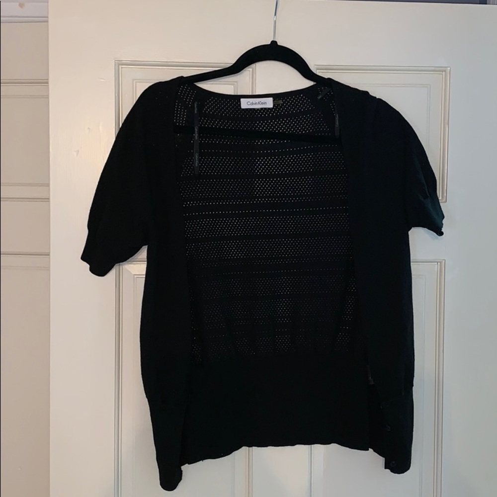 Shirt sleeve light weight cardigan